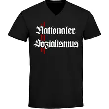 Herren V-Ausschnitt T-Shirt - Nationaler Sozialismus - gewählte Variante