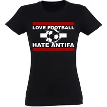 Damen T-Shirt - Love Football hate Antifa - gewählte Variante