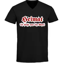 Herren V-Ausschnitt T-Shirt - Heimat ist nicht nur ein Wort Vorderseite