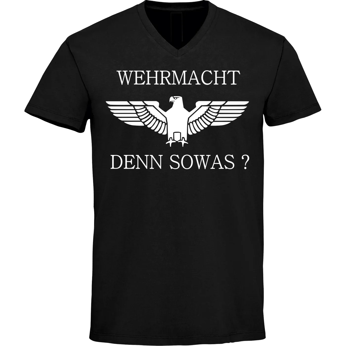 Herren V-Ausschnitt T-Shirt - Wehrmacht denn sowas