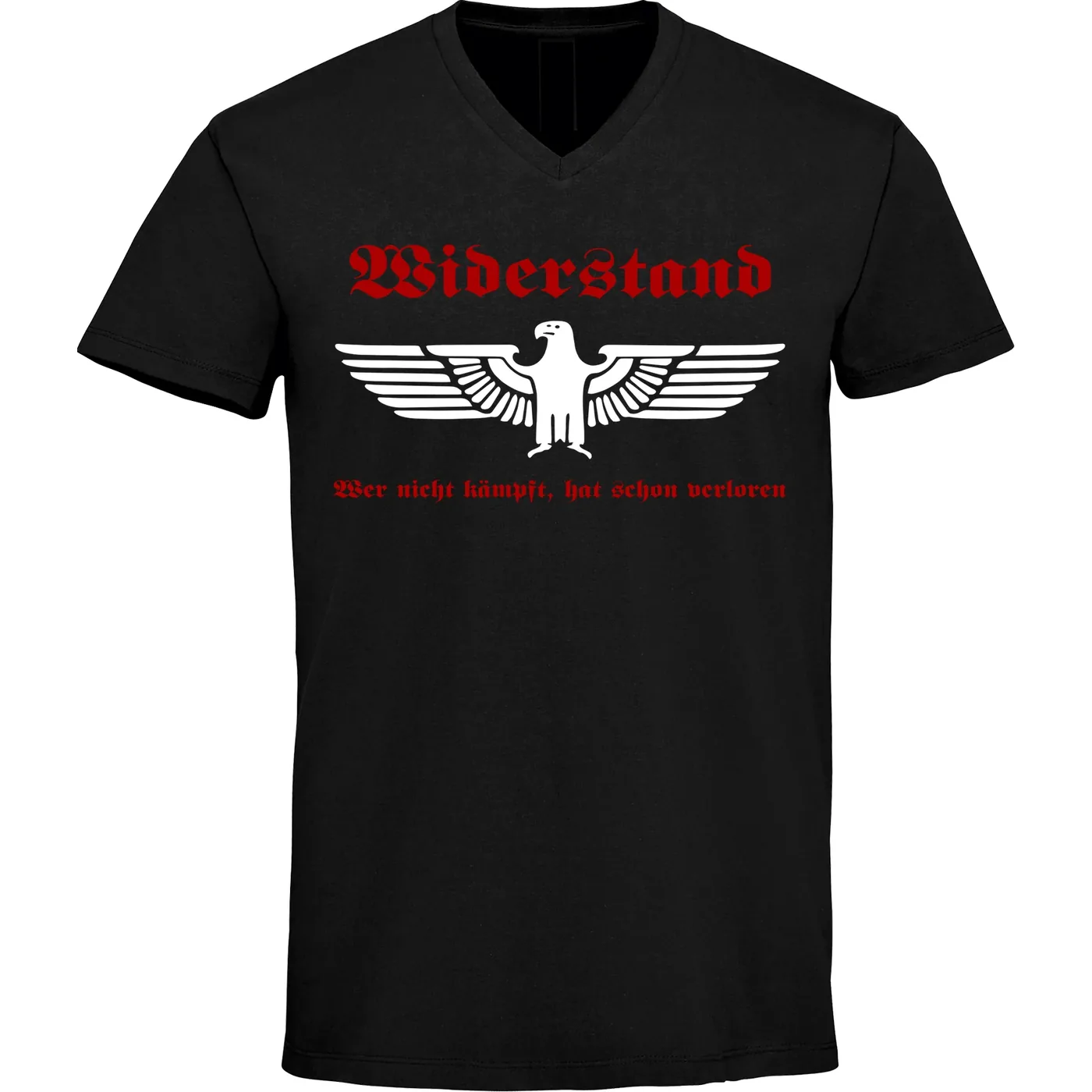 Herren V-Ausschnitt T-Shirt - Widerstand, wer nicht kämpft hat verloren