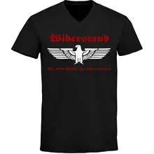 Herren V-Ausschnitt T-Shirt - Widerstand, wer nicht kämpft hat verloren - gewählte Variante