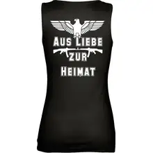 Damen Standard Top - Aus liebe zur Heimat Rückseite