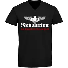 Herren V-Ausschnitt T-Shirt - Revolution Deutschland Vorderseite