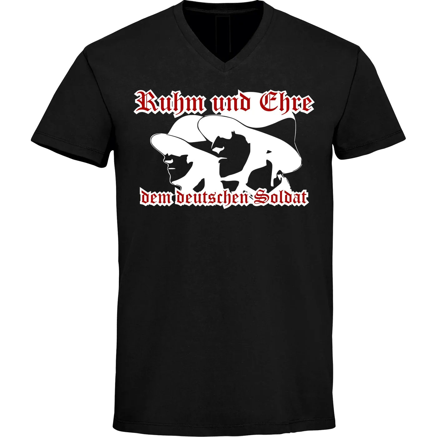 Herren V-Ausschnitt T-Shirt - Ruhm und Ehre dem deutschen Soldat