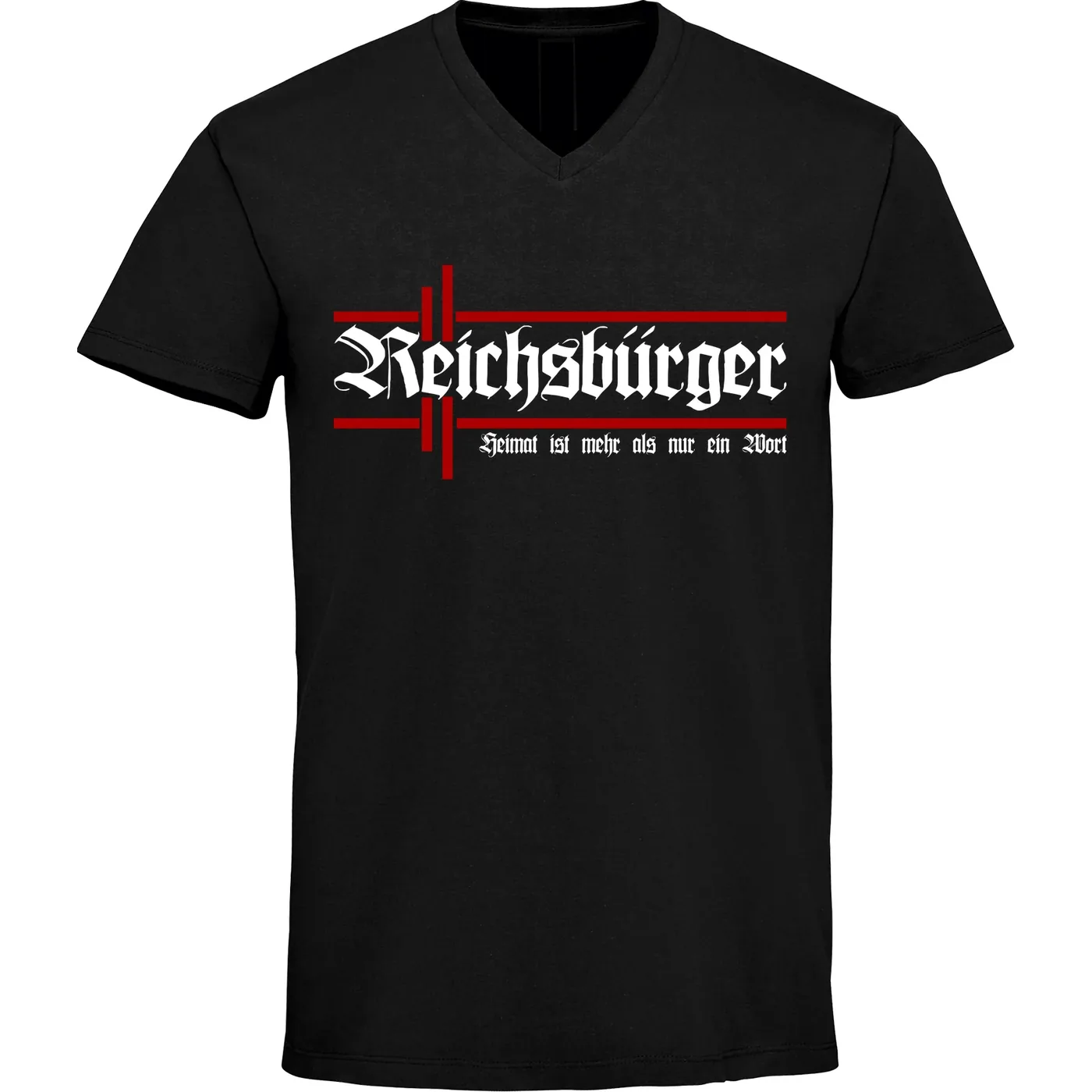 Herren V-Ausschnitt T-Shirt - Reichsbürger, Heimat