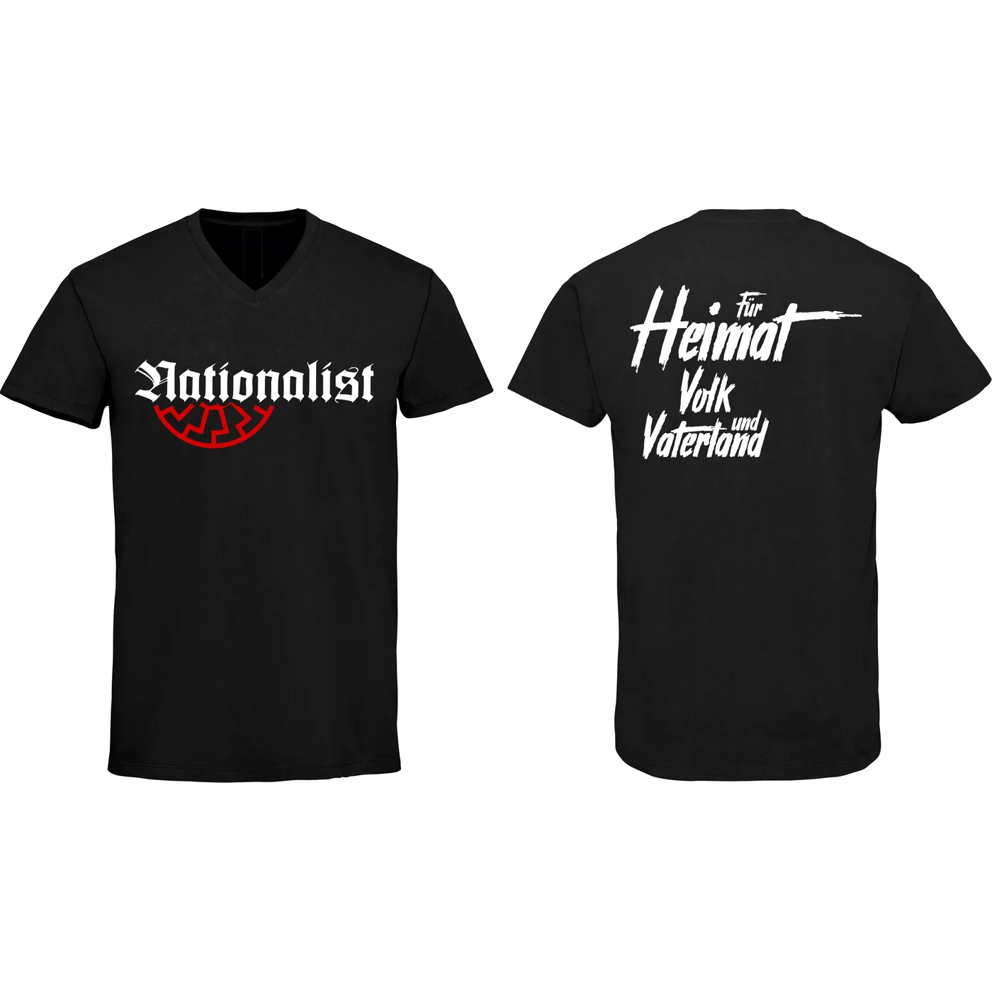 Herren V-Ausschnitt T-Shirt - Nationalist für Heimat, Volk und Vaterland